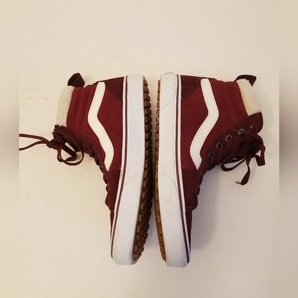Vans Guard Women's Filmore High Top Sneakers Red Suede Sherpa Size 8 - Picture 13 of 16